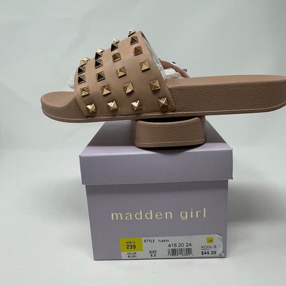 Madden Girl Glitter Sandals and NEW Studded slides 8.5 - Picture 8 of 8
